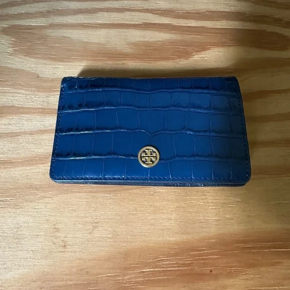 Tory Burch Blue Leather Wallet - Picture 3 of 12